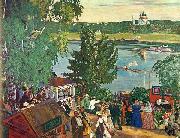 Boris Kustodiev Promenade Along Volga River oil painting picture wholesale